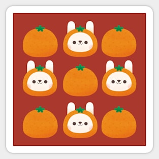 Orange Usagi New Year Sticker